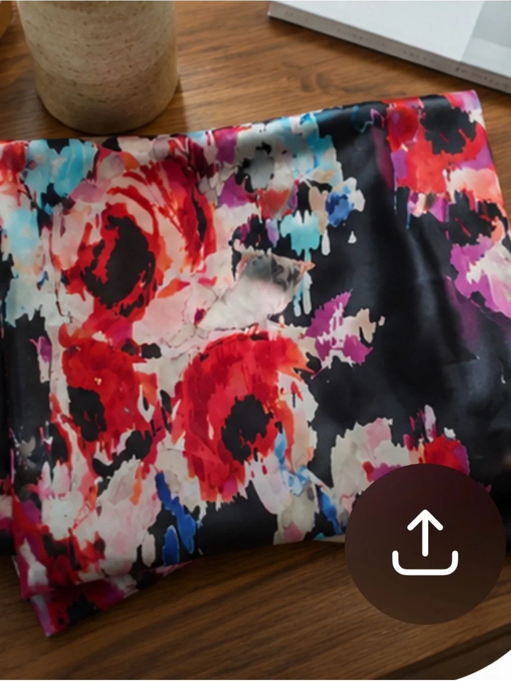 Kate Spade 100% Silk Floral Fringe Scarf Shawl Wrap 30.5